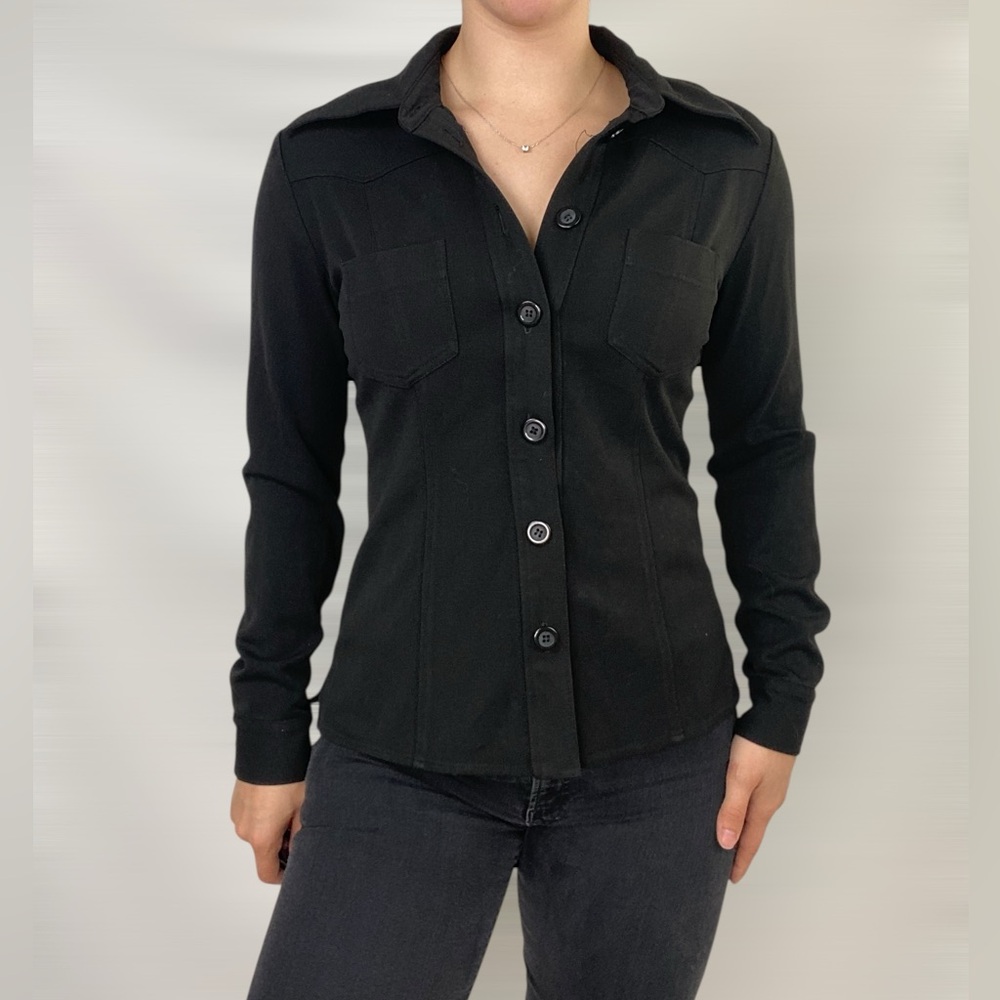 BEBE Vintage San Francisco Button Down Long Sleeve Thick‎ Top Jacket